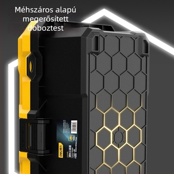 Műanyag szerszámtároló doboz, márka Deli, modell DL432615
