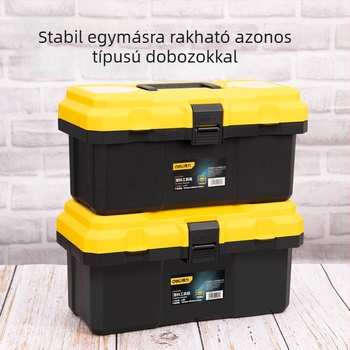 Műanyag szerszámtároló doboz, márka Deli, modell DL432615