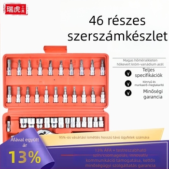 FURONGHUA 46 darabos készlet: socket készlet, gyorskapcsolós fejű csavarhúzók autó- és gépjavításhoz