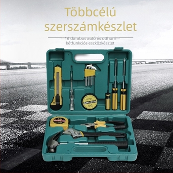 Ötvözetes szerszámkészlet járművekhez, 9 részes autójavító készlet dobozban, 500 g