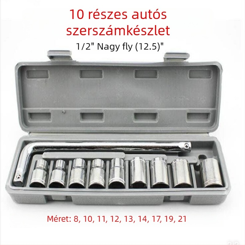 12 részes hatszögfejű dugókulcs készlet a dobozban, acél WE2, autókhoz és motorkerékpárokhoz