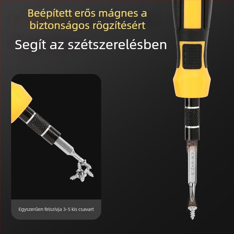 Deli DL1033D csavarhúzó készlet többfunkciós precíziós bitekkel, szénacélból, otthoni PC, telefon és karóra javítására
