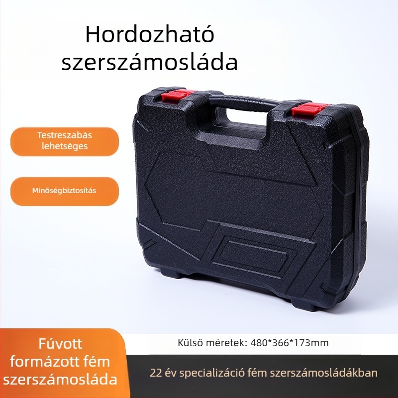 Fúvott műanyagból készült szerszámtartó doboz — vízálló, hordozható villanyszerelő doboz, csavarhúzó rendezővel, testreszabható otthoni készlet