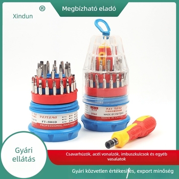 Többfunkciós csavarhúzó készlet Philips, lapos, háromszög és Torx bitekkel precíz karbantartáshoz