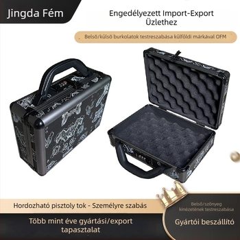 Jingda fém szerszámos doboz, alumínium ötvözet, hordozható összecsukható dizájn, szerszámtároló doboz