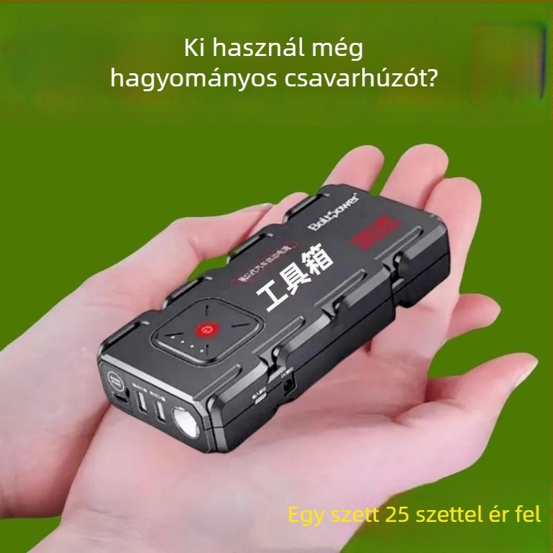 24 darabos csavarhúzó készlet szénacél ötvözetből számítógép-, mobiltelefon- és tablet javítására, kivehető kis csavarokkal