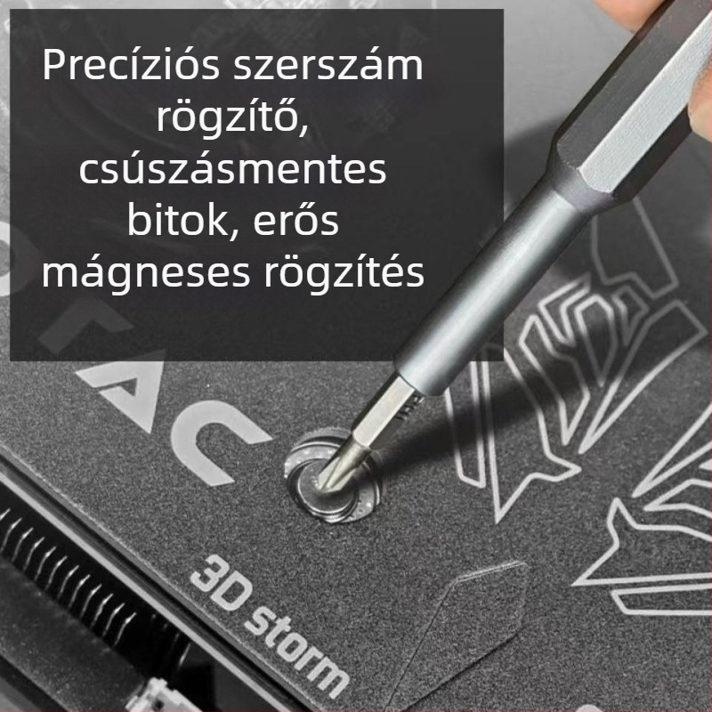 24 darabos csavarhúzó készlet szénacél ötvözetből számítógép-, mobiltelefon- és tablet javítására, kivehető kis csavarokkal