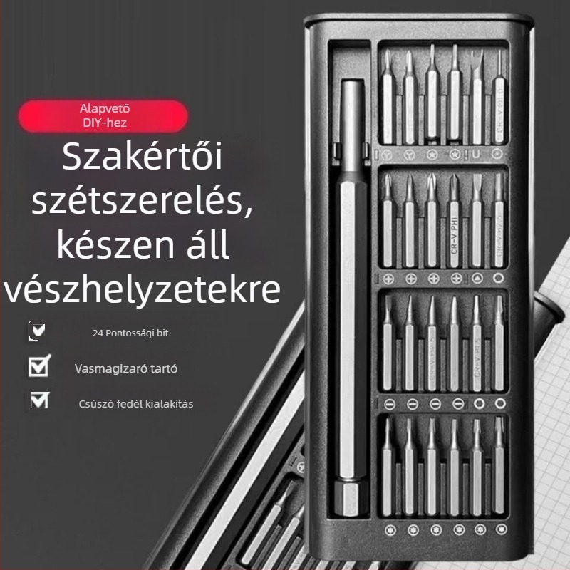 Speciális formájú csavarhúzó készlet mobiltelefonokhoz, órákhoz és laptopokhoz – króm-vanádium acélból, 16-in-1 univerzális bitek, többfunkciós telekommunikációs karbantartó eszköz