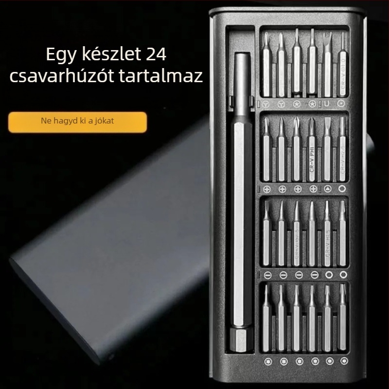 Speciális formájú csavarhúzó készlet mobiltelefonokhoz, órákhoz és laptopokhoz – króm-vanádium acélból, 16-in-1 univerzális bitek, többfunkciós telekommunikációs karbantartó eszköz