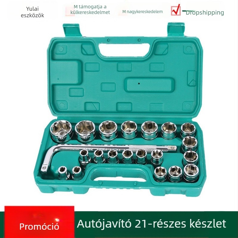 Autójavító szerszámkészlet, 21 darab, króm-vanádium acél (Ze Yulai, 2,4 kg)