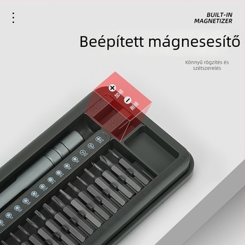 Szerszámkészlet számítógépekhez, szemüveghez és mobiltelefonokhoz – 26 darabos készlet, 4 mm-es bitek, mágneses, S2-es szerszámacél, nem szigetelt