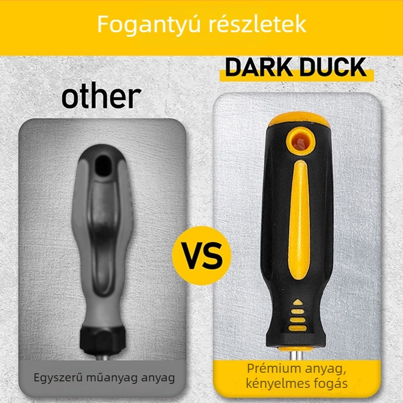 DARK DUCK 53 darabos csavarhúzó bit készlet, mágneses, króm-vanádium acél, kézi hordozható készlet faipari és javítási feladatokra egy többfunkciós szerszámos dobozban