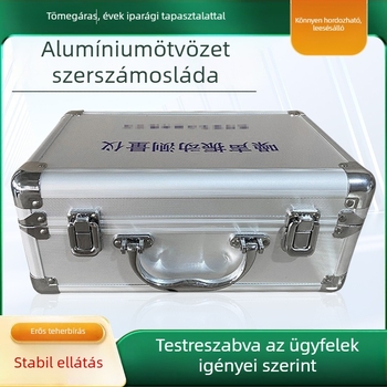 Sokkálló alumínium ötvözetes szerszámtartó doboz, hordozható készülék- és eszköztartó, kombinációs záras