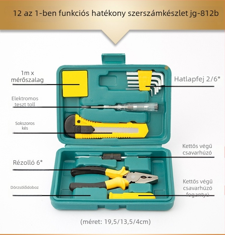 Specialized háztartási szerszámkészlet — 12 darab, Marsteel anyagból, hatszögletű kulcsok, csavarhúzók és fogók