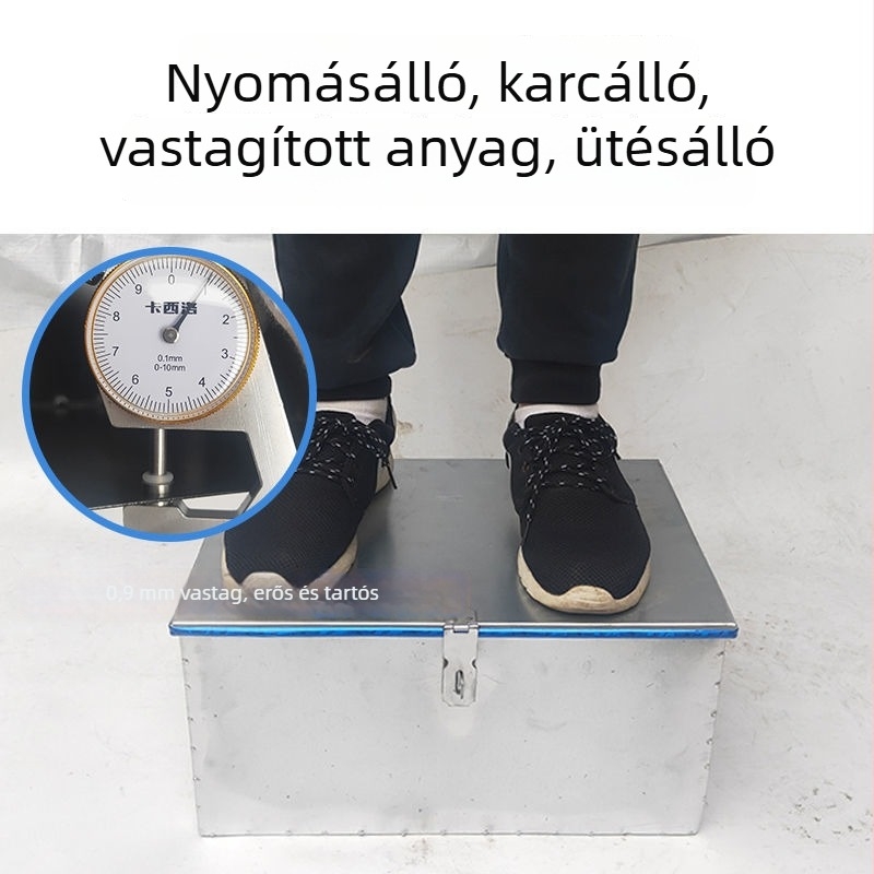 Flight case szerszám- és tároló doboz zárható galvanizált acélból