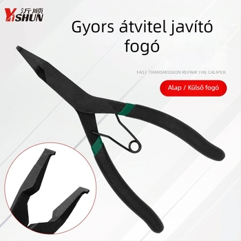 Rögzítő gyűrű fogó egyenes tengelyhez, sík fejjel — Yishun Márka; fej átmérője: 1; fej szöge: 0; fej cseréje nem lehetséges.