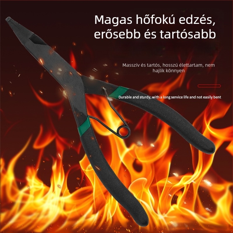 Rögzítő gyűrű fogó egyenes tengelyhez, sík fejjel — Yishun Márka; fej átmérője: 1; fej szöge: 0; fej cseréje nem lehetséges.