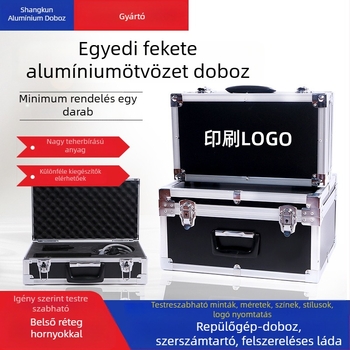 Alumínium ötvözetű szerszámtartó doboz EVA béléssel, ütéscsillapító kialakítással