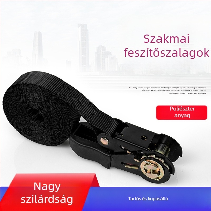 Ratchet heveder önzáró csattal, széles és vastag kivitel motorkerékpár csomagokhoz