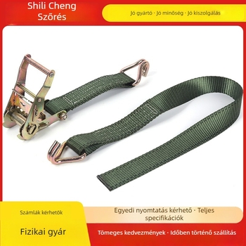 Teherautóhoz való heveder a teher rögzítésére feszítő mechanizmussal