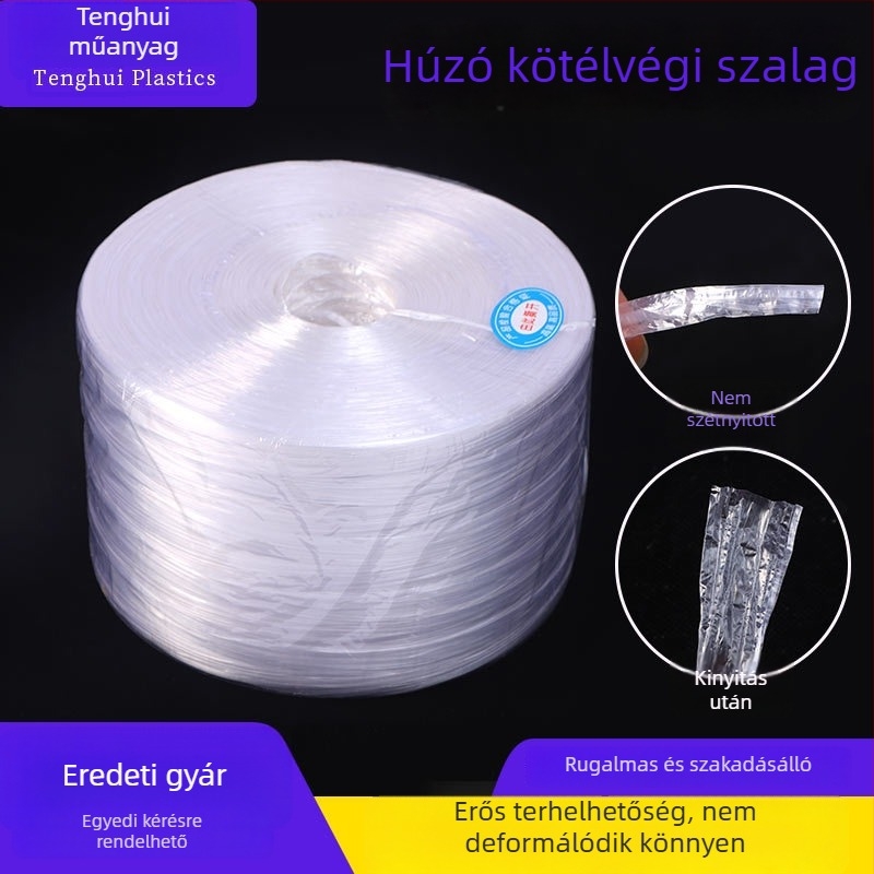 Csomagoló kötöző szalag - Típus: Kötöző szalag, Anyag: PE, Hossz: 30m, Szélesség: 10mm, Szakítószilárdság: 4kg