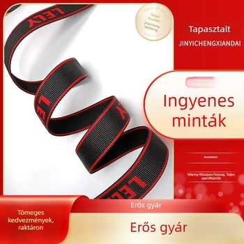 4 cm polipropilén jacquard heveder bőröndökhöz — erős húzópánt, szőtt masnival