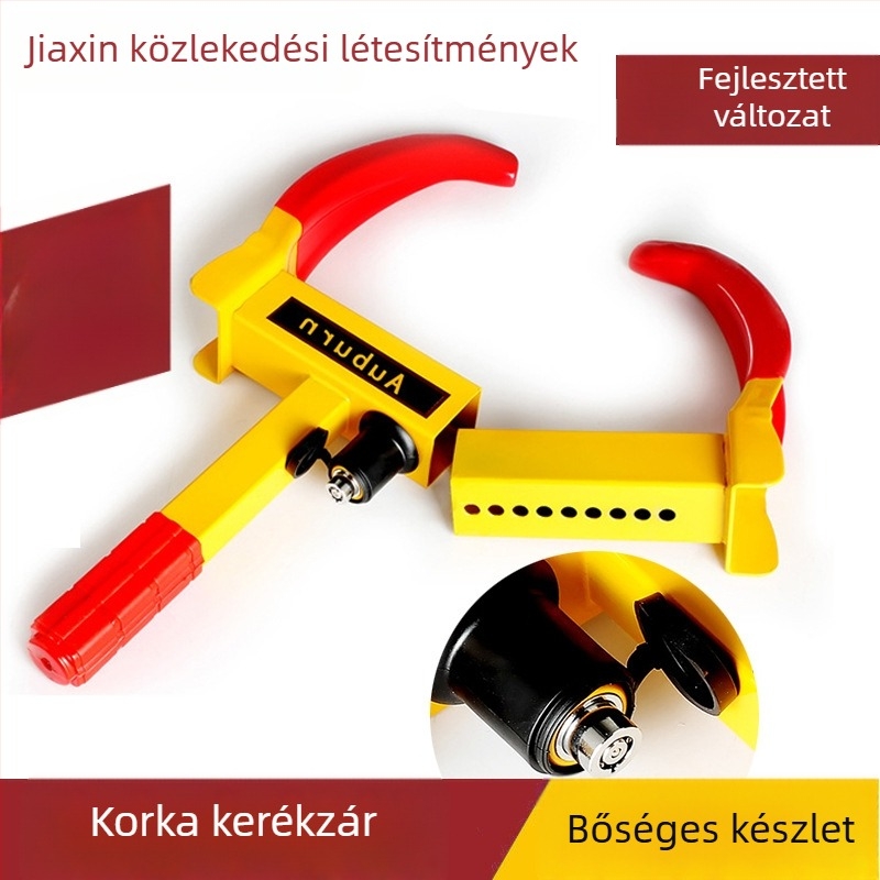 Univerzális autógumi-zár, hidegen hengerelt acél testtel és rozsdamentes acél zárhengerrel