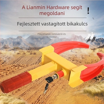 Autó kerékzár szívócsésze mechanizmussal és parkolási funkcióval