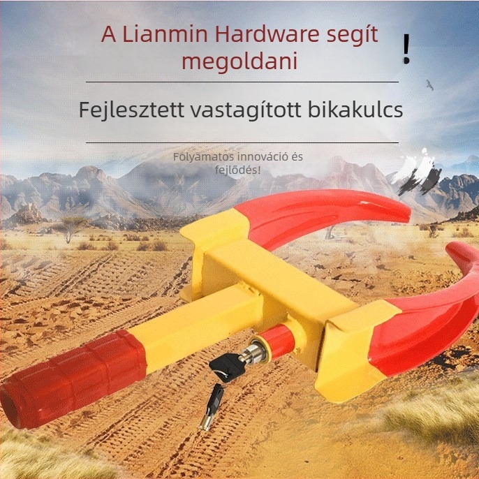 Autó kerékzár szívócsésze mechanizmussal és parkolási funkcióval