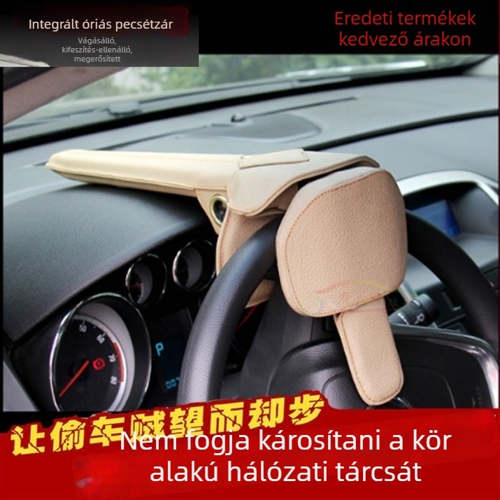 Autó kormányzár GH-80, alumíniumötvözet, Huge Armor Lock, 12-pontos cilinder, univerzális kompatibilitás