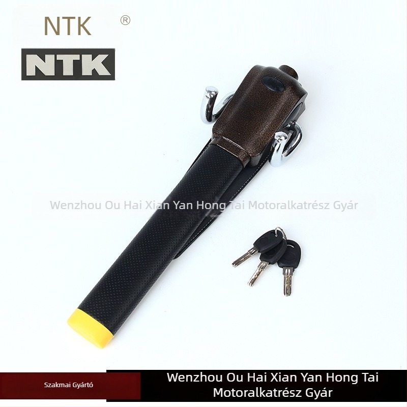 Nettke NTK-615 Autó kormányzár – anyag: alumínium‑ötvözet és acél; zárbetét: réz; testreszabható feldolgozás.