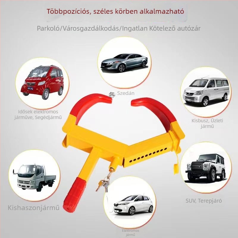 Autó gumiabroncs-záró klipek, vastagított anti‑ütközés dizájn, univerzális földzár parkolókhoz