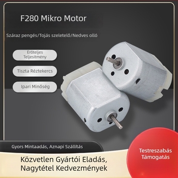 DC kefés mikromotor kis készülékek és játékok számára, 36V alatt, 76% hatékonyság