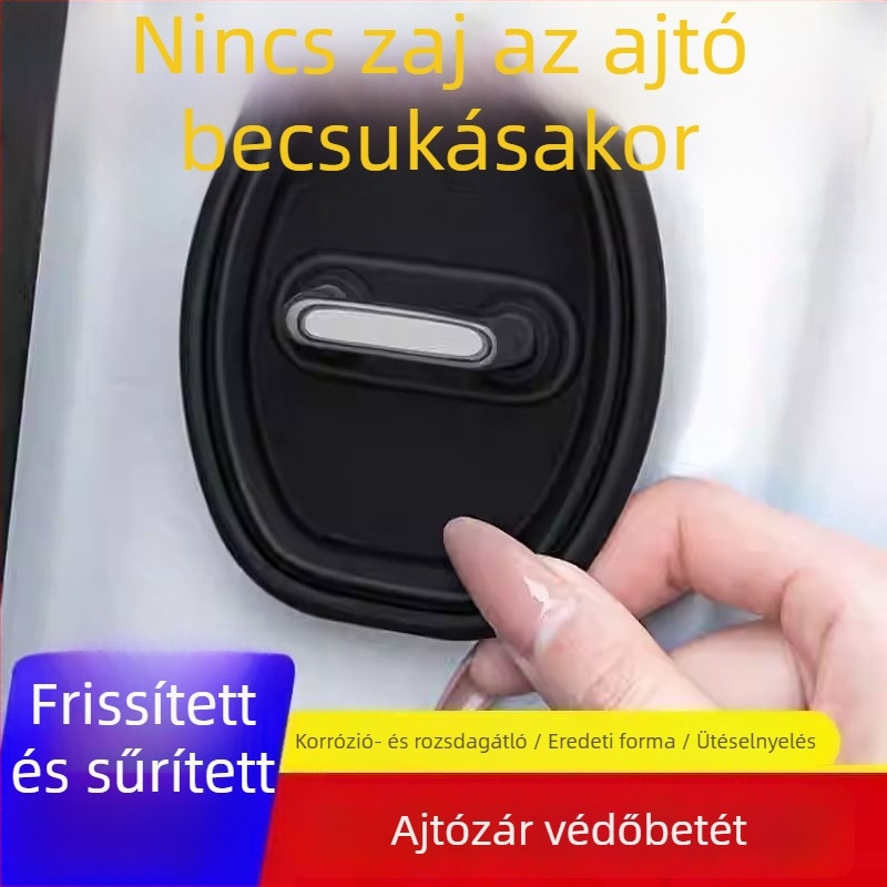 Szilikon ajtózárvédő párna autóhoz — ütéscsillapító párna és védőburkolat az ajtózárhoz, csendes zárás