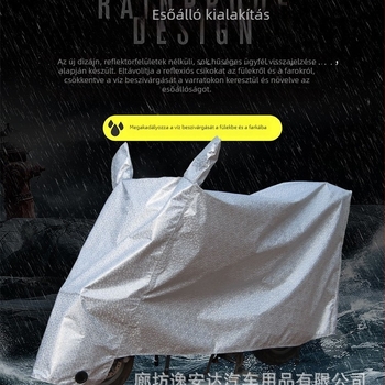 Alumínium fóliás esővédő kétkerekű járművekhez, porvédő, súly 0,7 kg, kompatibilis motorkerékpárok és elektromos autók