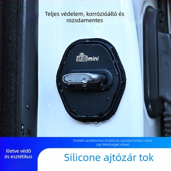 Autóajtó zárvédő burkolat szilikon zajcsillapító párnával, Geely Panda Mini kompatibilis, márka Curtain Mark