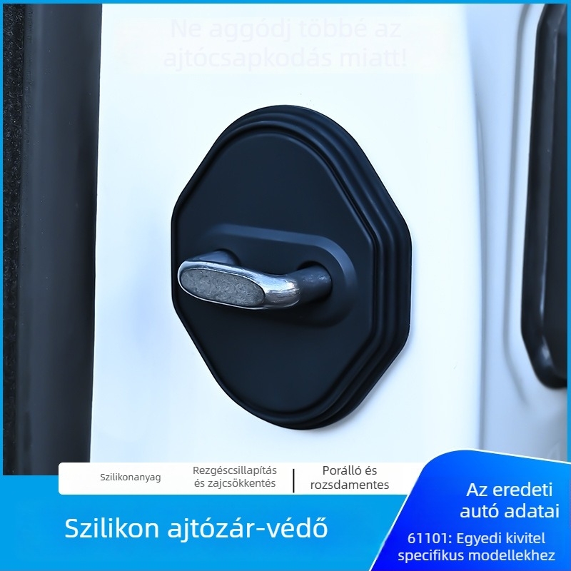 Szilikon ajtózárvédő sapka ragasztós telepítéssel az ajtó belső vezérlőpaneljéhez