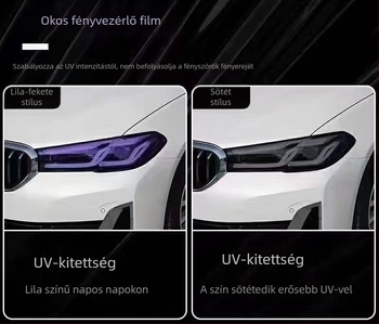 Keyatu TPU autófényvédő fólia – színváltó mintázat, öntapadós fényszóró fólia