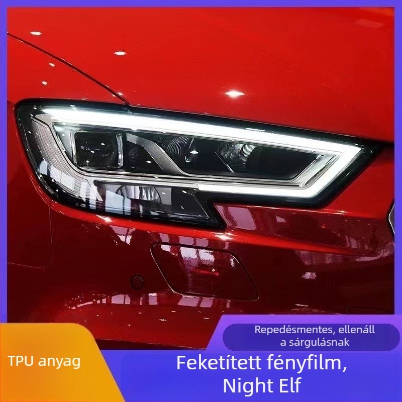 Keyatu TPU autófényvédő fólia – színváltó mintázat, öntapadós fényszóró fólia