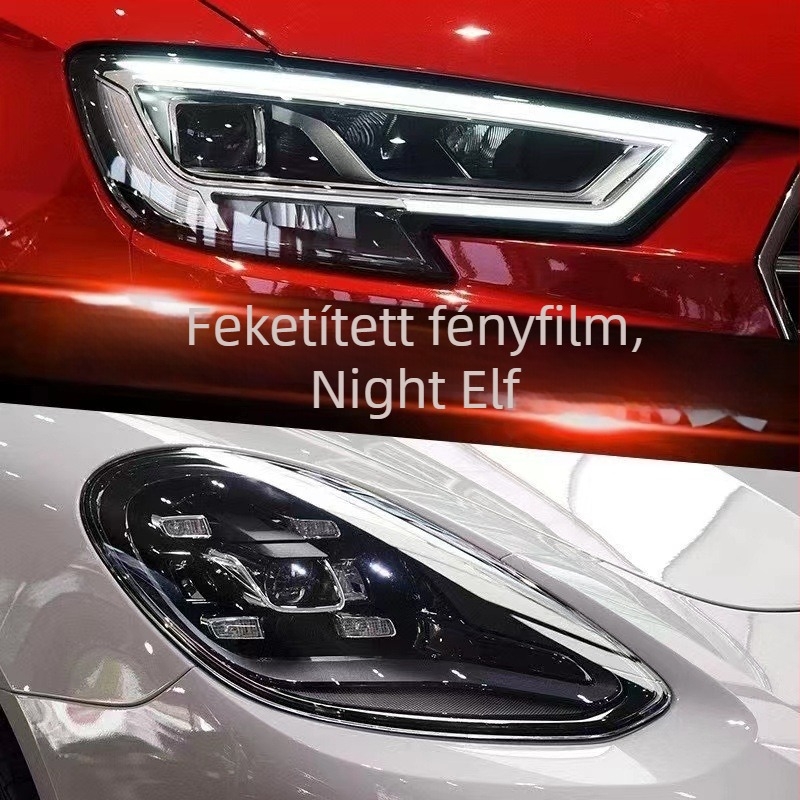 Keyatu TPU autófényvédő fólia – színváltó mintázat, öntapadós fényszóró fólia