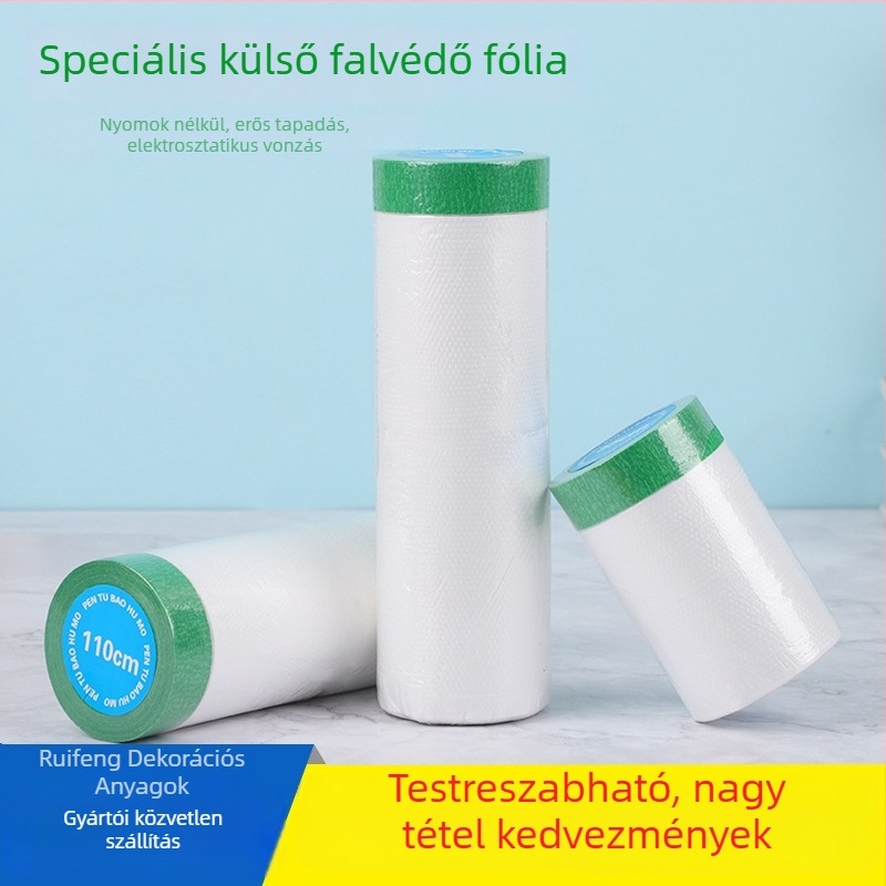 Külső fal maszkoló fóliája elektrosztatikus tapadással, védőfólia autófestéshez és bútor dekorációhoz, magas viszkozitású