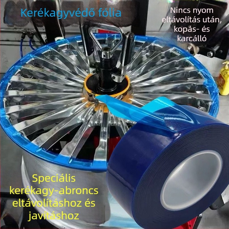 Kék PE védőfilm felületi védelemre, öntapadó, karcolás elleni, hardver és elektronika számára