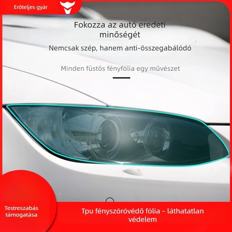Autó fényszóró fólia — TPU anyag, testreszabott feldolgozás, univerzális illeszkedés, autó fényszóró film sorozat, 3 éves garancia