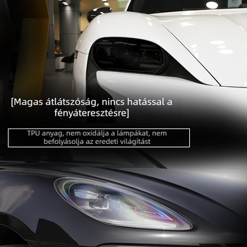 Porsche fényszóróvédő film TPU, átlátszó Rabbit Hard