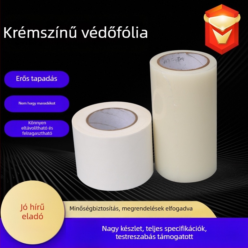 Milky-fehér PE védőfilm autófényezéshez, porvédő felület, magas viszkozitású, antistatikus, alumínium hátlappal, karcolásálló