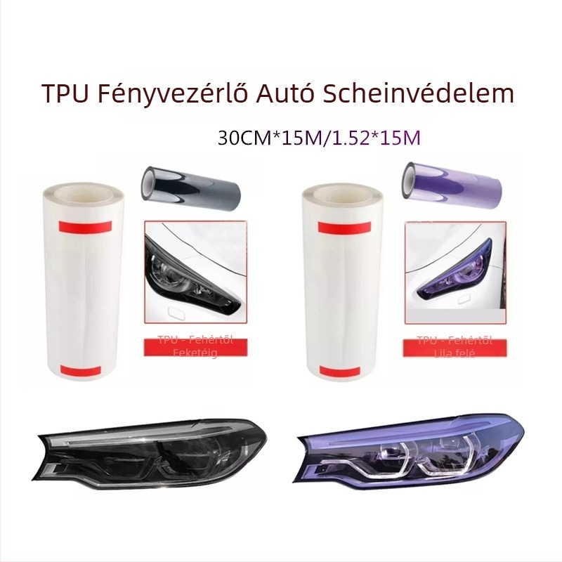 TPU autófényszóró fólia fényvezérléssel, színváltással és önjavítással