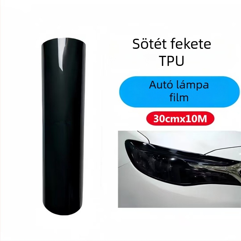 King Platinum TPU autó fényszóró- és hátsó lámpa védőfilm, karcolások javításával és színváltó képességgel (átlátszó)