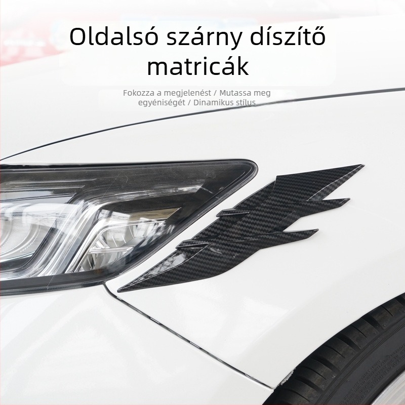 3D ABS dekoratív fényszóró szemöldök matricája, univerzális modell, 911# modell, márka HDELF