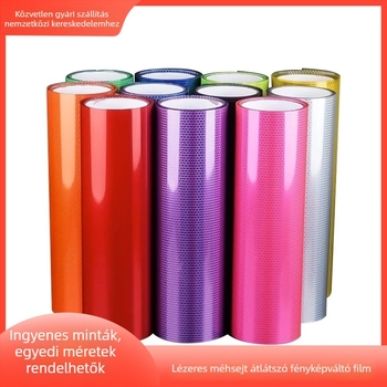 Autó lámpa fólia lézeres méhsejt mintázattal, átlátszó hálós dizájn, PVC anyag, Márka Other