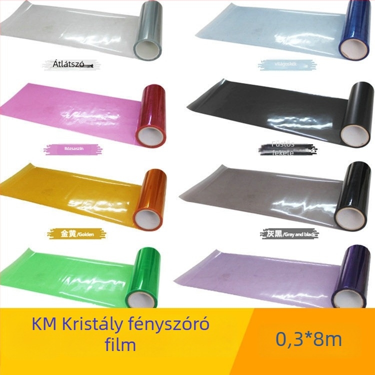 Autóvillogó és hátsó lámpa fólia - PVC, biztonsági fólia, 0,09 mm vastagság, fényáteresztés 80%, testreszabott feldolgozás